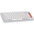 Clavier + Souris sans fil Logitech POP Icon Combo - Blanc, Orange