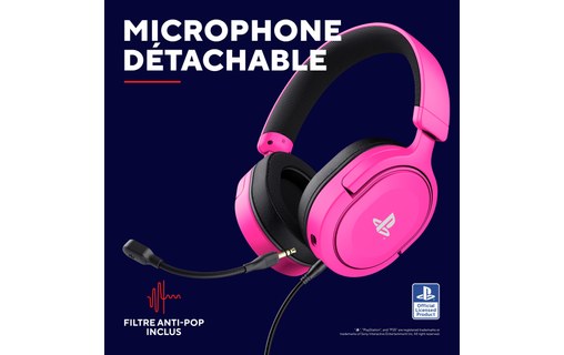 Casque gaming Trust GXT 498P Forta pour PS5, Rose
