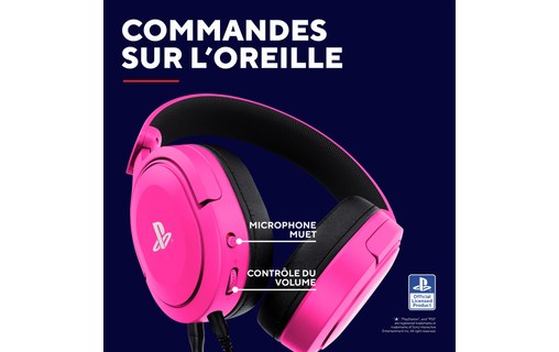 Casque gaming Trust GXT 498P Forta pour PS5, Rose