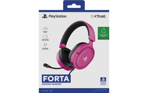 Casque gaming Trust GXT 498P Forta pour PS5, Rose