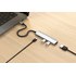 Dock USB-C 4 ports - Satechi 4-in-1 Adapter - Argent - HDMI 4K + USB