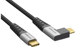 Câble de charge USB-C vers USB-C 100 W coudé 1,2 m - EZQuest DuraGuard C10012