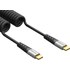 Câble de charge USB-C vers USB-C 100 W spiralé 1,5 m - EZQuest DuraGuard C10015