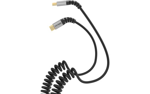Câble de charge USB-C vers USB-C 100 W spiralé 1,5 m - EZQuest DuraGuard C10015
