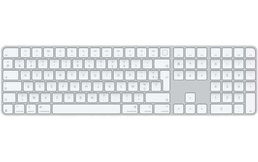 Apple Magic Keyboard avec Touch ID et pavé numérique (2024) - Blanc
