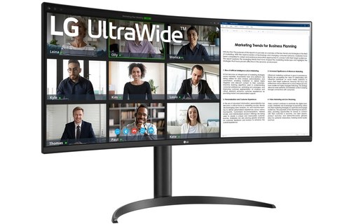 Écran Incurvé 34" LG UltraWide 34WR55QK-B