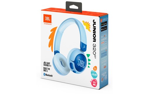 Casque gaming sans fil JBL Junior 320BT pour enfants, Bleu - Bluetooth