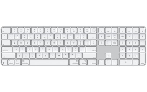 Apple Magic Keyboard avec Touch ID et pavé numérique (2024) - Blanc - Anglais US