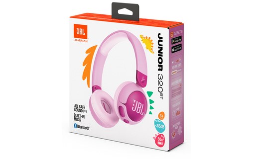Casque gaming sans fil JBL Junior 320BT pour enfants, Violet - Bluetooth