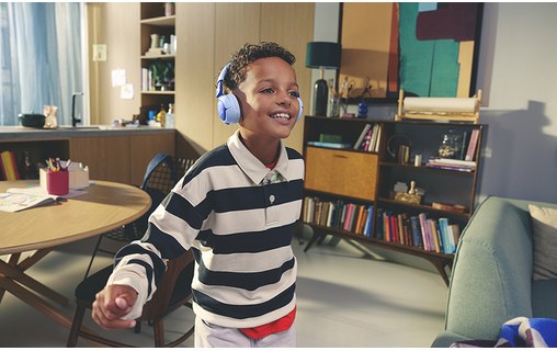 Casque gaming sans fil JBL Junior 320BT pour enfants, Bleu - Bluetooth
