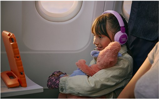 Casque gaming sans fil JBL Junior 320BT pour enfants, Violet - Bluetooth