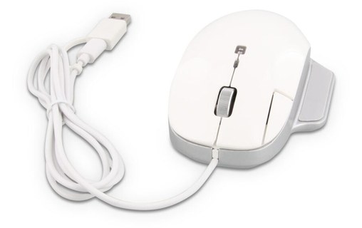 Souris LMP Elite Pro USB-C et USB - Blanche - Ergonomique