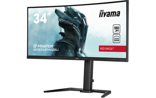 Écran Incurvé 34" iiyama G-MASTER GCB3481WQSU-B1 - 180 Hz