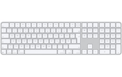Apple Magic Keyboard avec Touch ID et pavé numérique (2024) - Blanc - Allemand