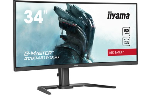 Écran Incurvé 34" iiyama G-MASTER GCB3481WQSU-B1 - 180 Hz
