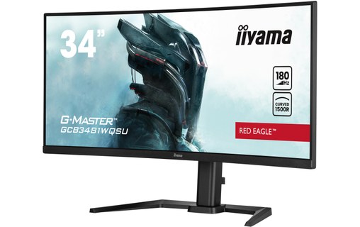 Écran Incurvé 34" iiyama G-MASTER GCB3481WQSU-B1 - 180 Hz