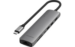Dock USB-C 7 ports - Satechi 7-in-1 Adapter - Gris sidéral - HDMI 4K + RJ45
