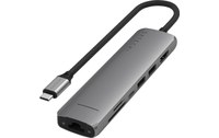 Dock USB-C 7 ports - Satechi 7-in-1 Adapter - Gris sidéral - HDMI 4K + RJ45