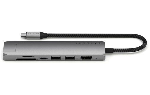Dock USB-C 7 ports - Satechi 7-in-1 Adapter - Gris sidéral - HDMI 4K + RJ45
