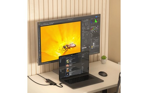 Dock USB-C 7 ports - Satechi 7-in-1 Adapter - Gris sidéral - HDMI 4K + RJ45