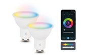 Ksix Pack de 2 Ampoules Intelligentes Smartled - RGB-CCT - 5,5W - GU10