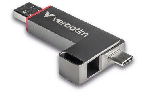 Clé USB-C et USB-A Verbatim Dual QuickStick 256 Go - Gris - USB 3.2