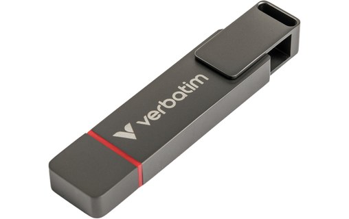 Clé USB-C et USB-A Verbatim Dual QuickStick 256 Go - Gris - USB 3.2