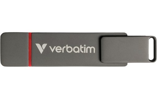 Clé USB-C et USB-A Verbatim Dual QuickStick 256 Go - Gris - USB 3.2