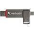 Clé USB-C et USB-A Verbatim Dual QuickStick 256 Go - Gris - USB 3.2