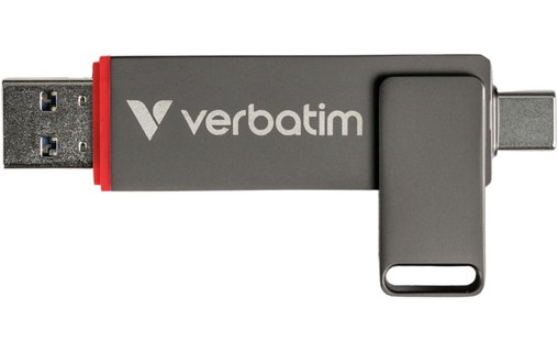 Clé USB-C et USB-A Verbatim Dual QuickStick 256 Go - Gris - USB 3.2
