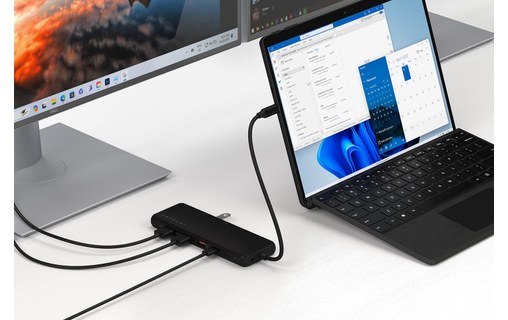 Dock USB-C 13 ports - Satechi 13-in-1 Triple Display Multiport Adapter - Noir