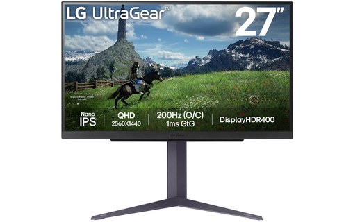 Écran Gaming 27" LG UltraGear 27GS85QX-B - 200 Hz