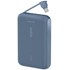 Batterie externe USB-C 10K (20 W, câble intégré) - Belkin BoostCharge Pro bleue