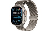 Apple Watch Ultra 2 Titane naturel Bracelet Milanais en titane Naturel - L