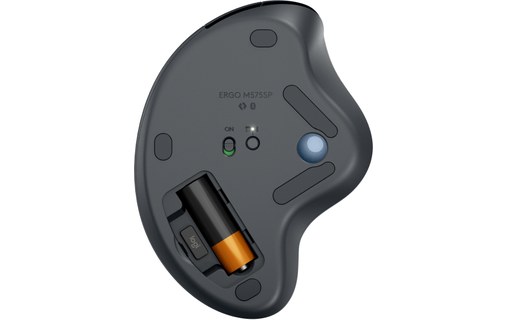 Souris sans fil Logitech Ergo M575S - Graphite - Ergonomique, Trackball