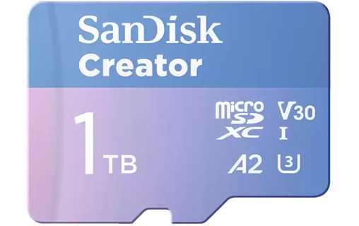 Carte microSDXC SanDisk Creator 1 To, UHS-I