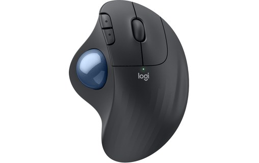 Souris sans fil Logitech Ergo M575S - Graphite - Ergonomique, Trackball