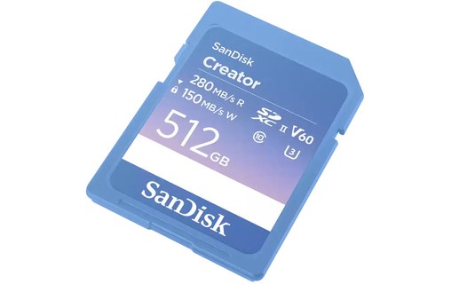 Carte SDXC SanDisk Creator 512 Go, UHS-II