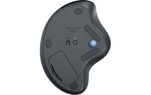 Souris sans fil Logitech Ergo M575S - Graphite - Ergonomique, Trackball