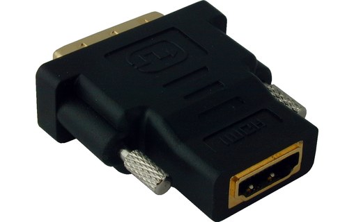 Adaptateur HDMI Femelle vers DVI-D 18+1 Mâle - Connecteurs Plaqués or