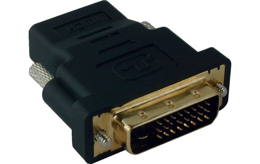 Adaptateur HDMI Femelle vers DVI-D 24 + 1 Mâle - Connecteurs Plaqués or