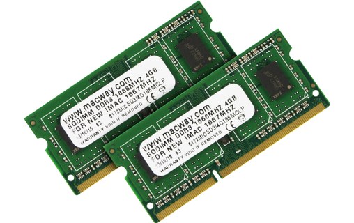 Mémoire RAM 8 Go (2 x 4 Go) DDR3L SODIMM 1866 MHz PC3-14900 iMac 2015
