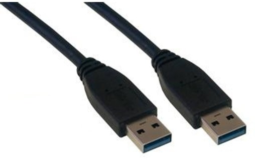 Câble MCL USB-A vers USB-A 5 Gbit/s - 2 m - Noir