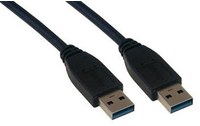 Câble MCL USB-A vers USB-A 5 Gbit/s - 2 m - Noir