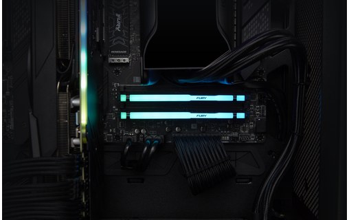 Mémoire RAM Kingston FURY Beast RGB 128 Go (2 x 64 Go) DDR5 5600 MHz CL36