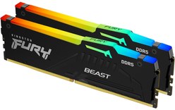 Mémoire RAM Kingston FURY Beast RGB 128 Go (2 x 64 Go) DDR5 5600 MHz CL36