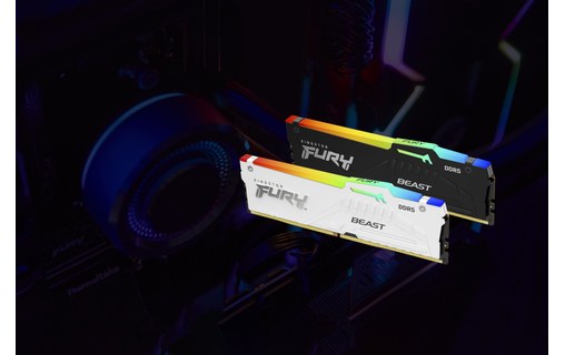 Mémoire RAM Kingston FURY Beast RGB 128 Go (2 x 64 Go) DDR5 5600 MHz CL36