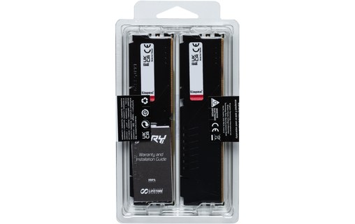 Mémoire DIMM DDR5 6000MHz Kingston, 32Gb (2x 16Gb) Fury Beast Noir RGB EXPO _ K
