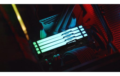 Mémoire RAM Kingston FURY Beast RGB 128 Go (2 x 64 Go) DDR5 5600 MHz CL36
