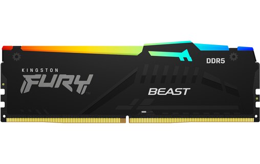 Mémoire RAM Kingston FURY Beast RGB 128 Go (2 x 64 Go) DDR5 5600 MHz CL36